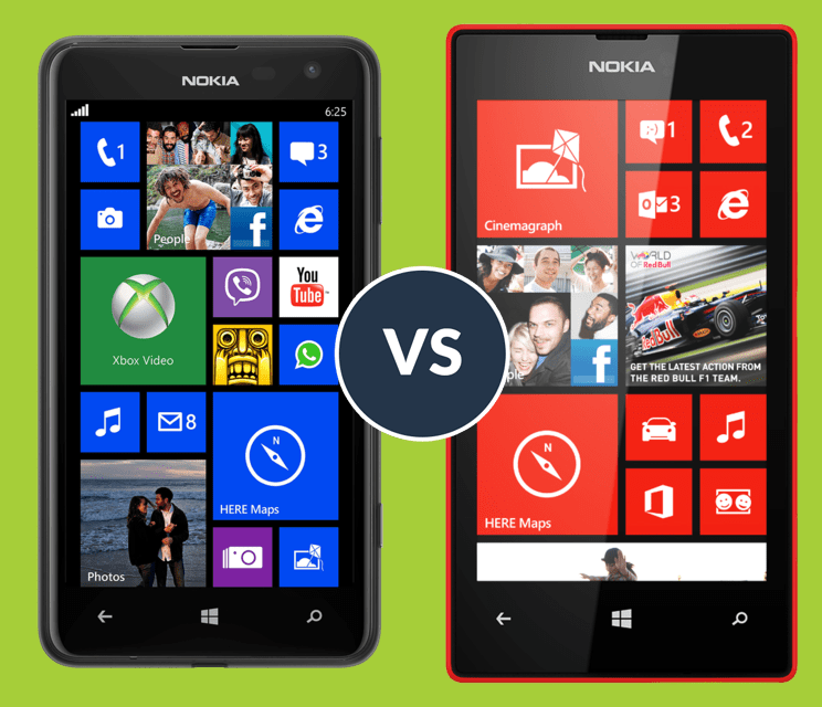 Nokia Lumia 625 vs Nokia 520